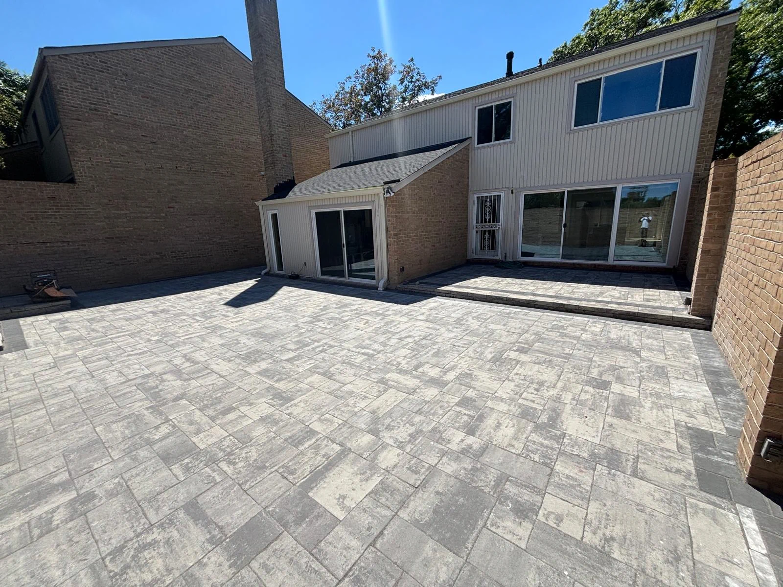 Custom hardscaping and stone patio build in Gaithersburg, Maryland