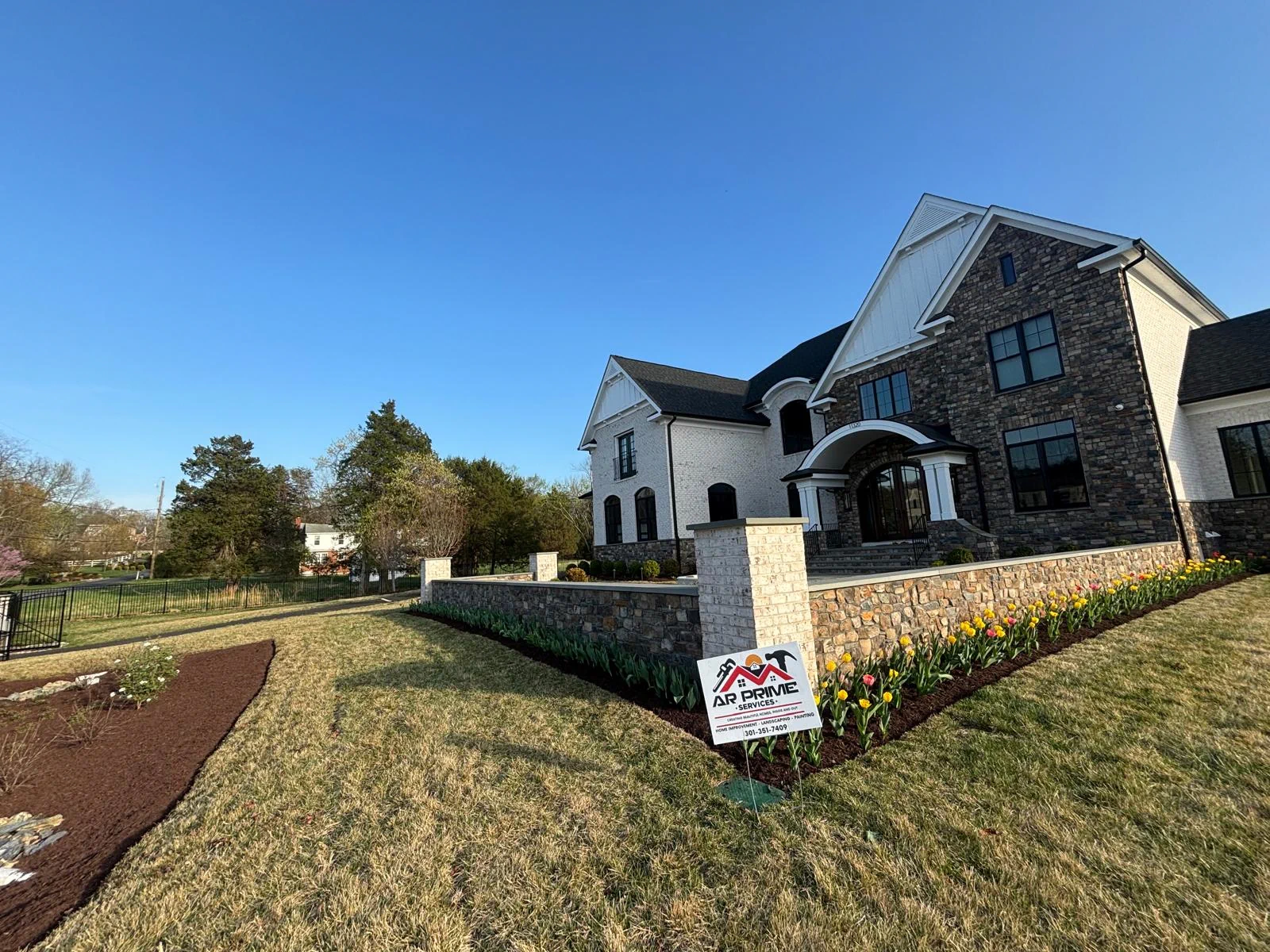 Luxury exterior home construction and remodeling by AR Prime Services in Potomac, Maryland